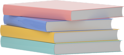 3D Colorful Book Pile Illustration